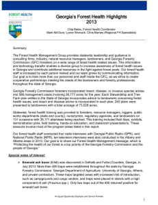 Georgia’s Forest Health Highlights 2013