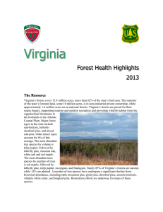 Virginia Forest Health Highlights 2013