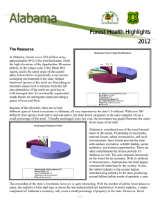 Alabama Forest Health Highlights 2012 The Resource