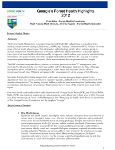 Georgia’s Forest Health Highlights 2012