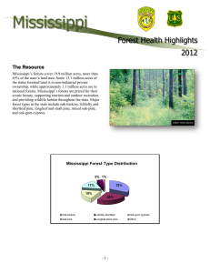 Mississippi Forest Health Highlights 2012 The Resource