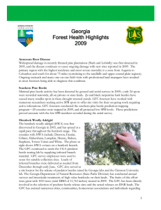 Georgia Forest Health Highlights 2009