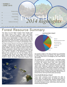 Forest Health HAWAI‘I JUNE 2015