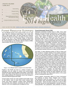 Forest Health 2014 highlights Forest Resource Summary Cycad Aulacaspis Scale (CAS)