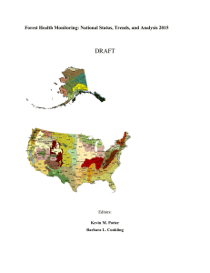 DRAFT Forest Health Monitoring: National Status, Trends, and Analysis 2015