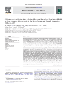 Calibration and validation of the relative differenced Normalized Burn Ratio... ﬁre severity in the Sierra Nevada and Klamath Mountains,