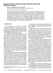 Quantum  effects  in  electron  transfer ... electronic coupling