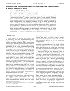 Self-consistent theory of orientational order and fluid–solid equilibria