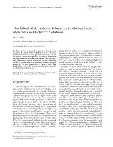 The Extent of Anisotropic Interactions Between Protein Molecules in Electrolyte Solutions