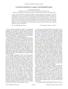 Crystal-melt interfacial free energies of hard-dumbbell systems 兲