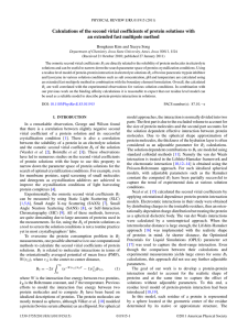 Calculations of the second virial coefficients of protein solutions with