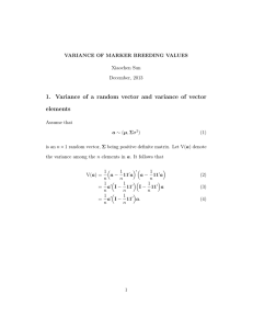 1. Variance of a random vector and variance of vector elements