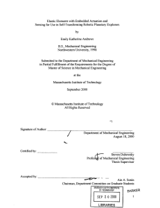 Elastic Elements  with Embedded  Actuation  and