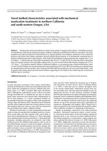 Novel fuelbed characteristics associated with mechanical mastication treatments in northern California