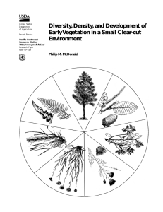 Diversity, Density, and Development of Early Vegetation in a Small Clear-cut Environment