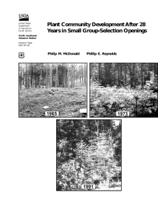 Plant Community Development After 28 Years in Small Group-Selection Openings 1965 1973