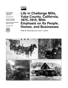 Life in Challenge Mills, Yuba County, California, 1875–1915, With Emphasis on Its People,