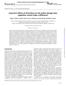 Long-term effects of silviculture on soil carbon storage: does