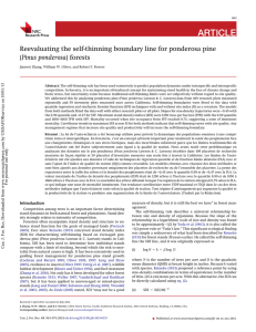 ARTICLE Reevaluating the self-thinning boundary line for ponderosa pine Pinus ponderosa