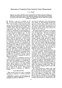 Estimation of Vegetation· Type Areas by Linear Measurement