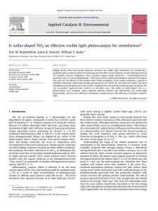 Is sulfur-doped TiO an effective visible light photocatalyst for remediation? *