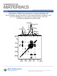 Solid-State C NMR Characterization of Carbon-Modified TiO Article