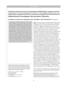 Simultaneous Chemical and Sensory Characterization of Volatile Organic Compounds and... Volatile Organic Compounds Emitted from Swine Manure using Solid Phase...