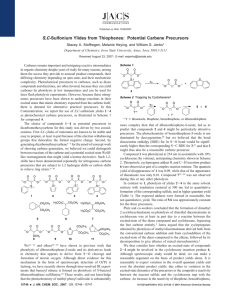 S,C-Sulfonium Ylides from Thiophenes: Potential Carbene Precursors