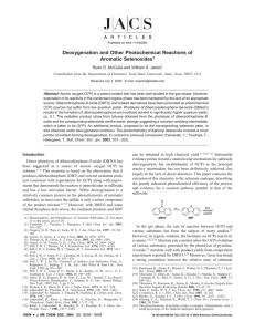 Deoxygenation and Other Photochemical Reactions of Aromatic Selenoxides