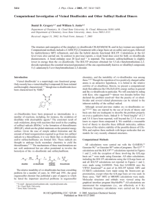 Computational Investigation of Vicinal Disulfoxides and Other Sulfinyl Radical Dimers