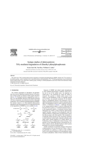 Isotope studies of photocatalysis TiO -mediated degradation of dimethyl phenylphosphonate