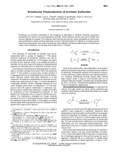 Bimolecular Photoreduction of Aromatic Sulfoxides