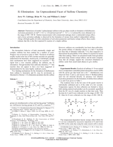 Ei Elimination: An Unprecedented Facet of Sulfone Chemistry