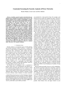 Constraint Screening for Security Analysis of Power Networks