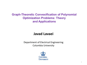 Javad Lavaei  Graph-Theoretic Convexification of Polynomial Optimization Problems: Theory