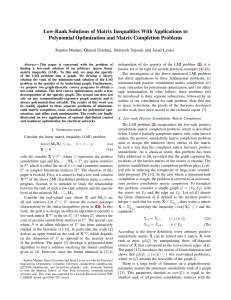 Low-Rank Solutions of Matrix Inequalities With Applications to
