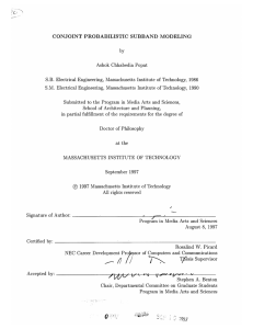 CONJOINT  PROBABILISTIC  SUBBAND  MODELING by S.M.