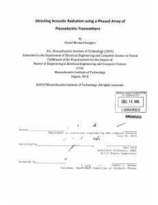 Directing Acoustic Radiation using a Phased  Array of Piezoelectric Transmitters