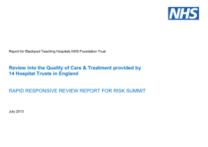 Review into the Quality of Care &amp; Treatment provided by