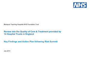 Key Findings and Action Plan following Risk Summit