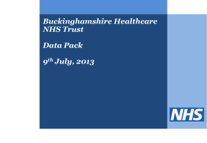 Buckinghamshire Healthcare NHS Trust  Data Pack