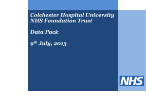 Colchester Hospital University NHS Foundation Trust  Data Pack