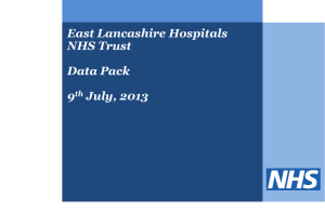 East Lancashire Hospitals NHS Trust  Data Pack