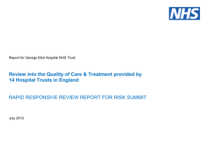 Review into the Quality of Care &amp; Treatment provided by