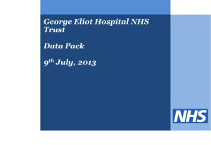 George Eliot Hospital NHS Trust  Data Pack