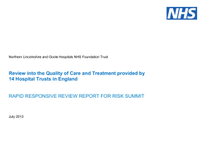 Review into the Quality of Care and Treatment provided by