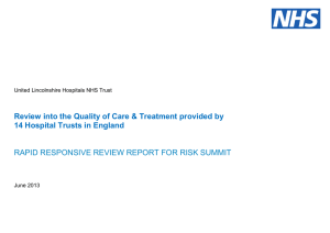 Review into the Quality of Care &amp; Treatment provided by