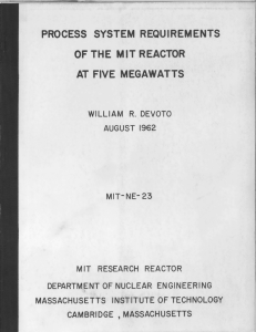 PROCESS OF THE  MIT  REACTOR AT