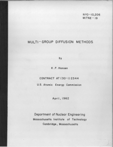 MULTI  - GROUP DIFFUSION  METHODS 19 N