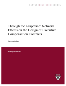 Through the Grapevine: Network Effects on the Design of Executive Compensation Contracts